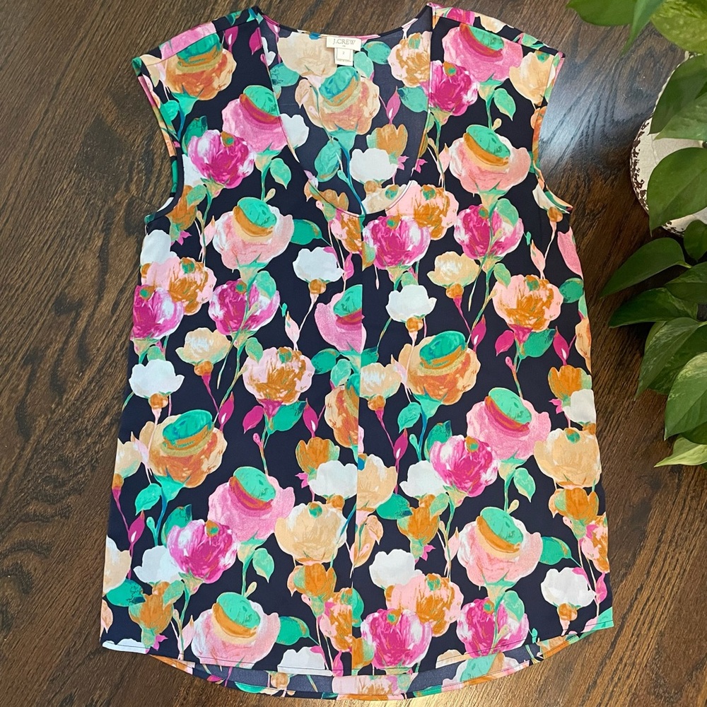 J. Crew Floral Tank